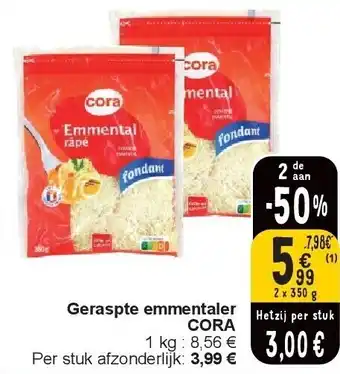 Cora Geraspte emmentaler CORA aanbieding