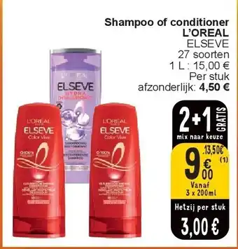 Cora Shampoo of conditioner L’OREAL aanbieding