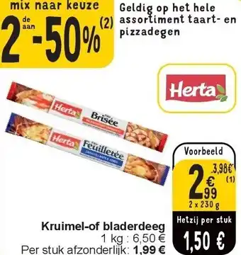 Cora Kruimel-of bladerdeeg aanbieding