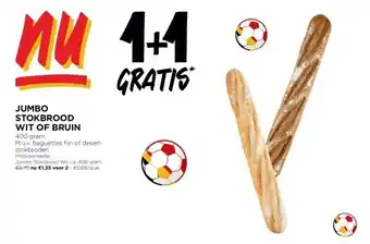 Jumbo STOKBROOD WIT OF BRUIN 400 gram aanbieding