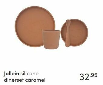 Baby & Tiener Jollein silicone dinerset caramel aanbieding