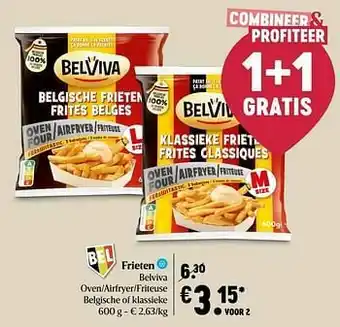 Delhaize Frieten belviva oven-airfryer-friteuse belgische of klassieke aanbieding