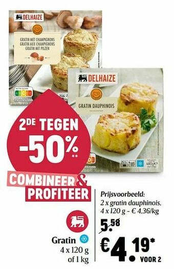 Delhaize Gratin dauphinois aanbieding