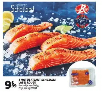 Auchan 4 Moten Atlantische Zalm Label Rouge 500g aanbieding