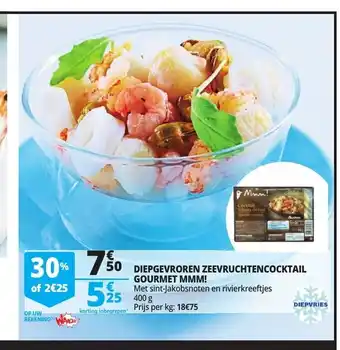 Auchan Diepgevroren Zeevruchtencocktail Gourmet MMM! aanbieding