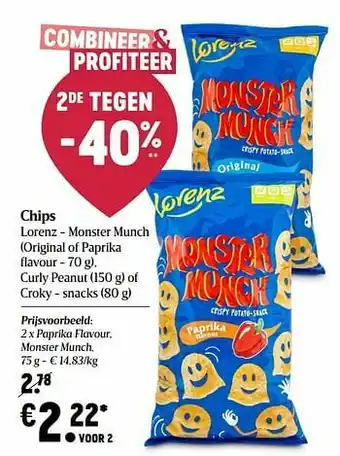 Paprika flavour monster munch