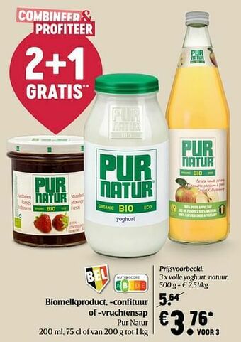 Delhaize Volle yoghurt natuur aanbieding
