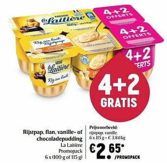 Delhaize Rijstpap vanille aanbieding