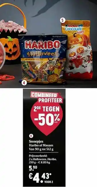 Delhaize Snoepjes halloween haribo aanbieding