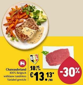 Delhaize Chateaubriand aanbieding