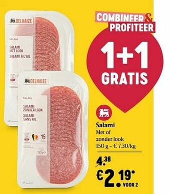 Delhaize Salami aanbieding