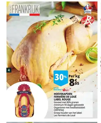 Auchan Hoevekapoen Fermiere De Loue Label Rouge per kg aanbieding