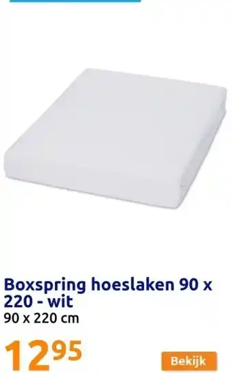 Action Boxspring hoeslaken 90 x 220 - wit aanbieding
