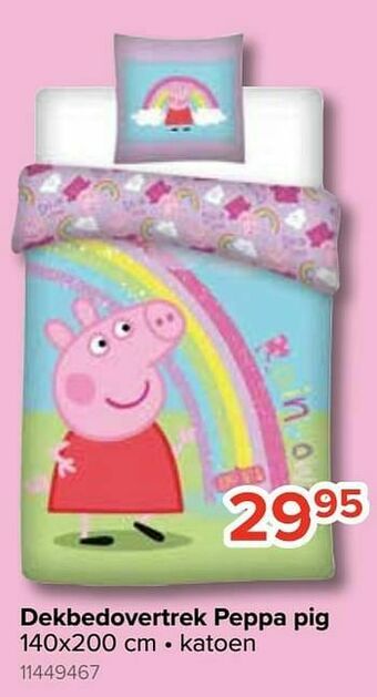 Euroshop Dekbedovertrek peppa pig aanbieding