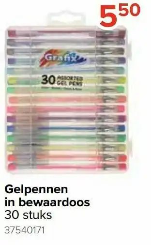 Gelpennen in bewaardoos