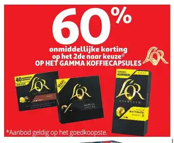 Auchan Onmiddellijke Korting Op Het 2de Naar Keuze Op Het Gamma Koffiecapsules aanbieding