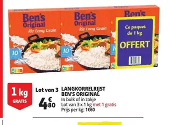 Auchan Langkorrelrijst Ben's Original Lot Van 3 aanbieding