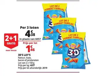 Auchan 3D's Lay's per lot aanbieding