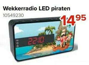 Euroshop Wekkerradio led piraten aanbieding