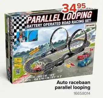 Auto racebaan parallel looping