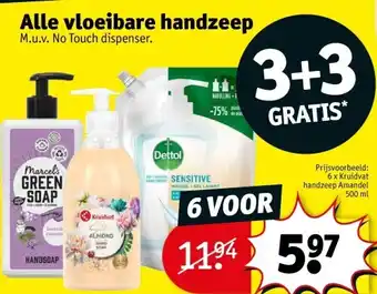 Kruidvat Alle vloeibare handzeep aanbieding