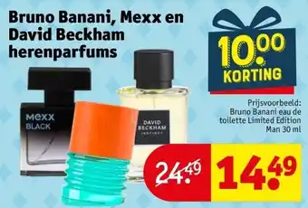 Kruidvat Bruno Banani, Mexx en David Beckham herenparfums aanbieding