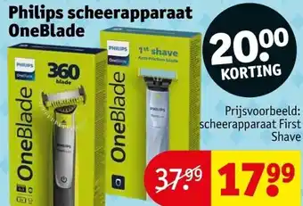 Kruidvat Philips scheerapparaat OneBlade aanbieding