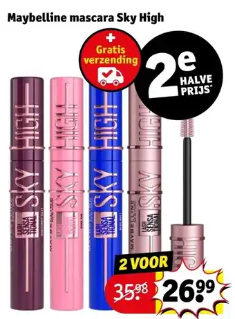 Kruidvat Maybelline mascara Sky High aanbieding