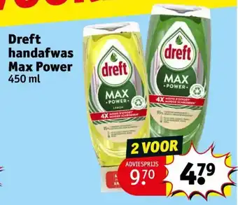 Kruidvat Dreft handafwas Max Power 450 ml aanbieding
