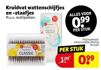 Kruidvat Kruidvat wattenschijfjes en -staafjes aanbieding