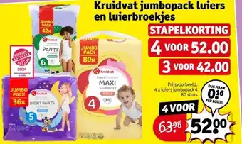 Kruidvat Kruidvat jumbopack luiers en luierbroekjes aanbieding