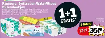 Kruidvat Pampers, Zwitsal en WaterWipes billendoekjes aanbieding