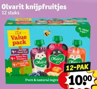 Kruidvat Olvarit knijpfruitjes aanbieding