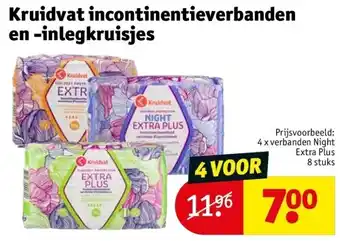 Kruidvat Kruidvat incontinentieverbanden en -inlegkruisjes aanbieding