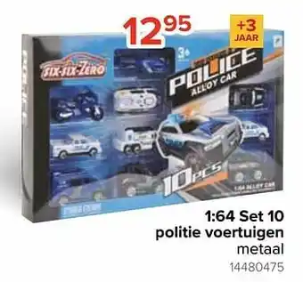 Euroshop Set 10 politie voertuigen aanbieding