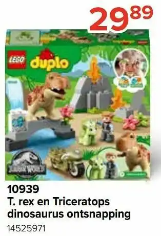 Euroshop 10939 t. rex en triceratops dinosaurus ontsnapping aanbieding