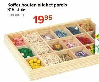 Koffer houten alfabet parels