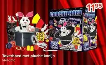 Euroshop Toverhoed met pluche konijn aanbieding