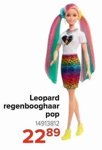 Leopard regenbooghaar pop