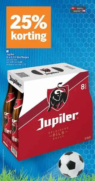 Jupiler 8 x 0.33 literflesjes