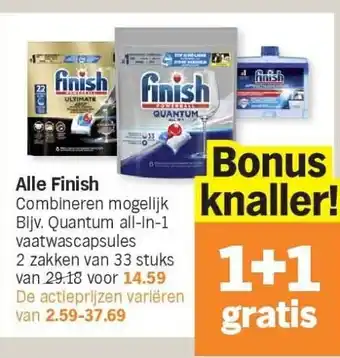 Albert Heijn Alle Finish aanbieding