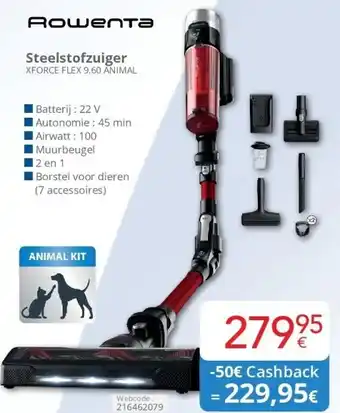 Eldi Steelstofzuiger XFORCE FLEX 9.60 ANIMAL aanbieding