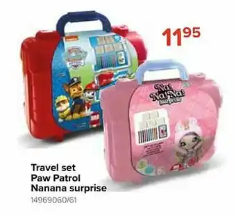 Euroshop Travel set paw patrol nanana surprise aanbieding