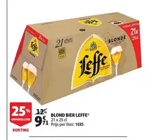 Auchan Blond Bier Leffe 21 x 25 cl aanbieding