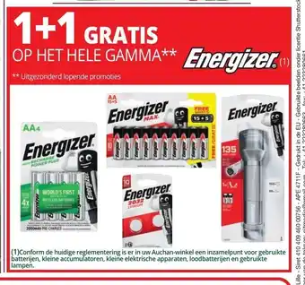 Auchan Op Het Hele Gamma Energizer aanbieding