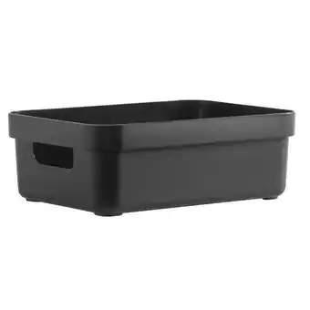Leen Bakker Sigma home box 9 liter - zwart - 35,2x25,3x12,2 cm aanbieding