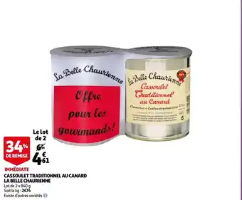 Auchan Immediate Cassoulet Traditionnel Au Canard La Belle Chaurienne aanbieding
