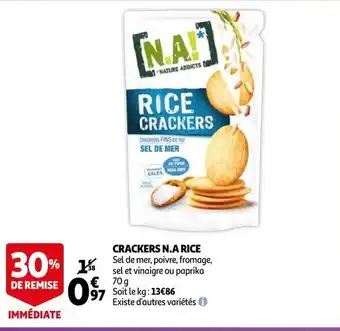 Auchan Crackers N.A Rice aanbieding
