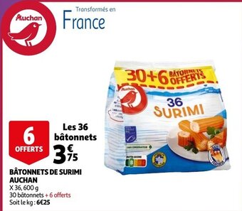 Batonnets De Surimi Auchan