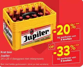 Carrefour Market Jupiler Krat bier 24 x 25cl aanbieding
